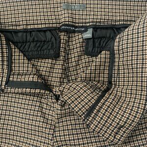 Counterparts Black and Tan Houndstooth Pantsuit